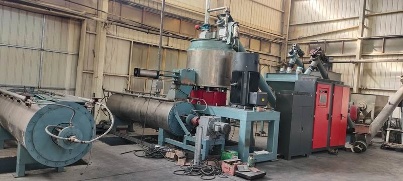 Reclaimed rubber machine
